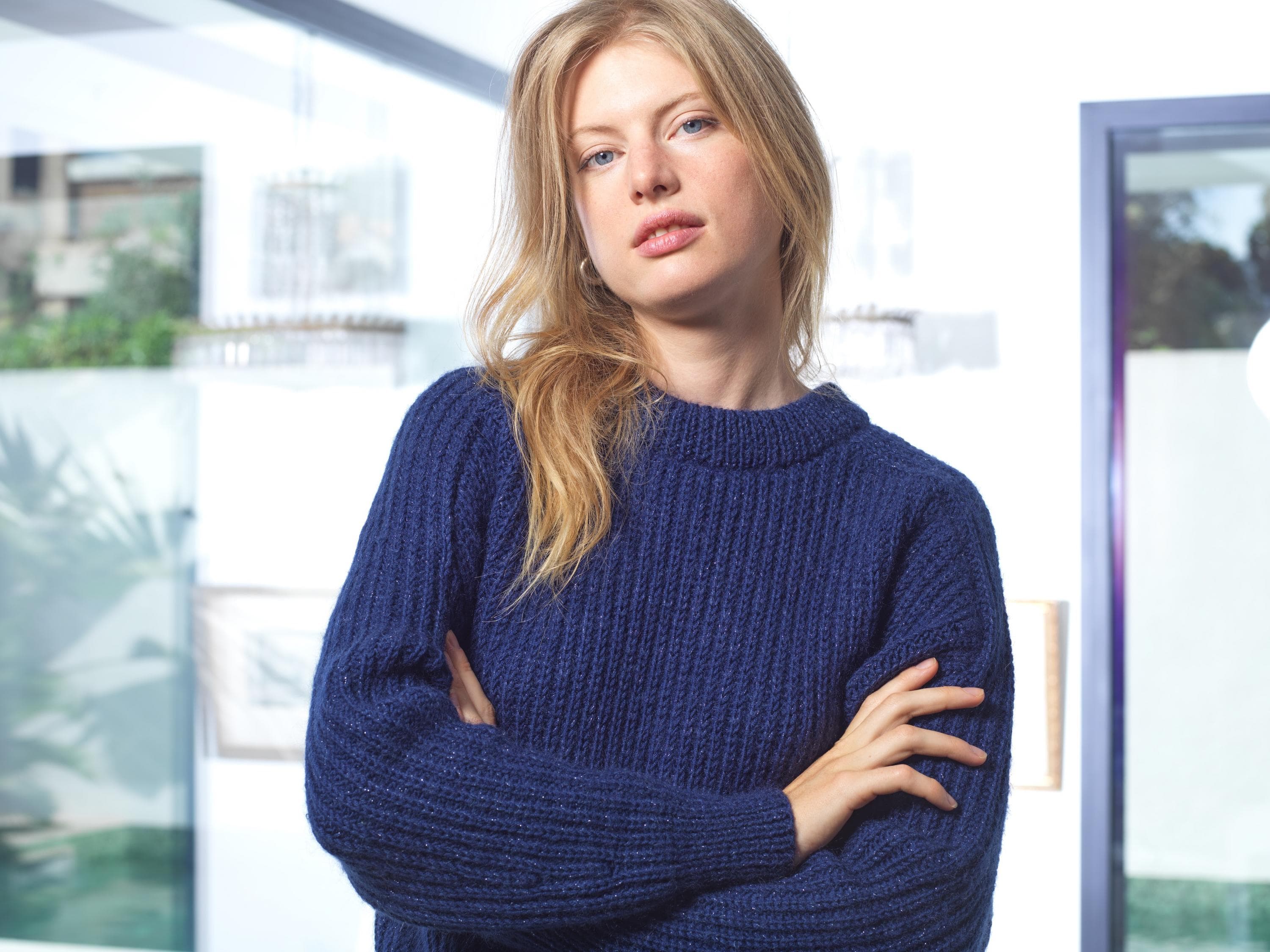 Annyblatt Eloise kit maglione marino taglia S lana