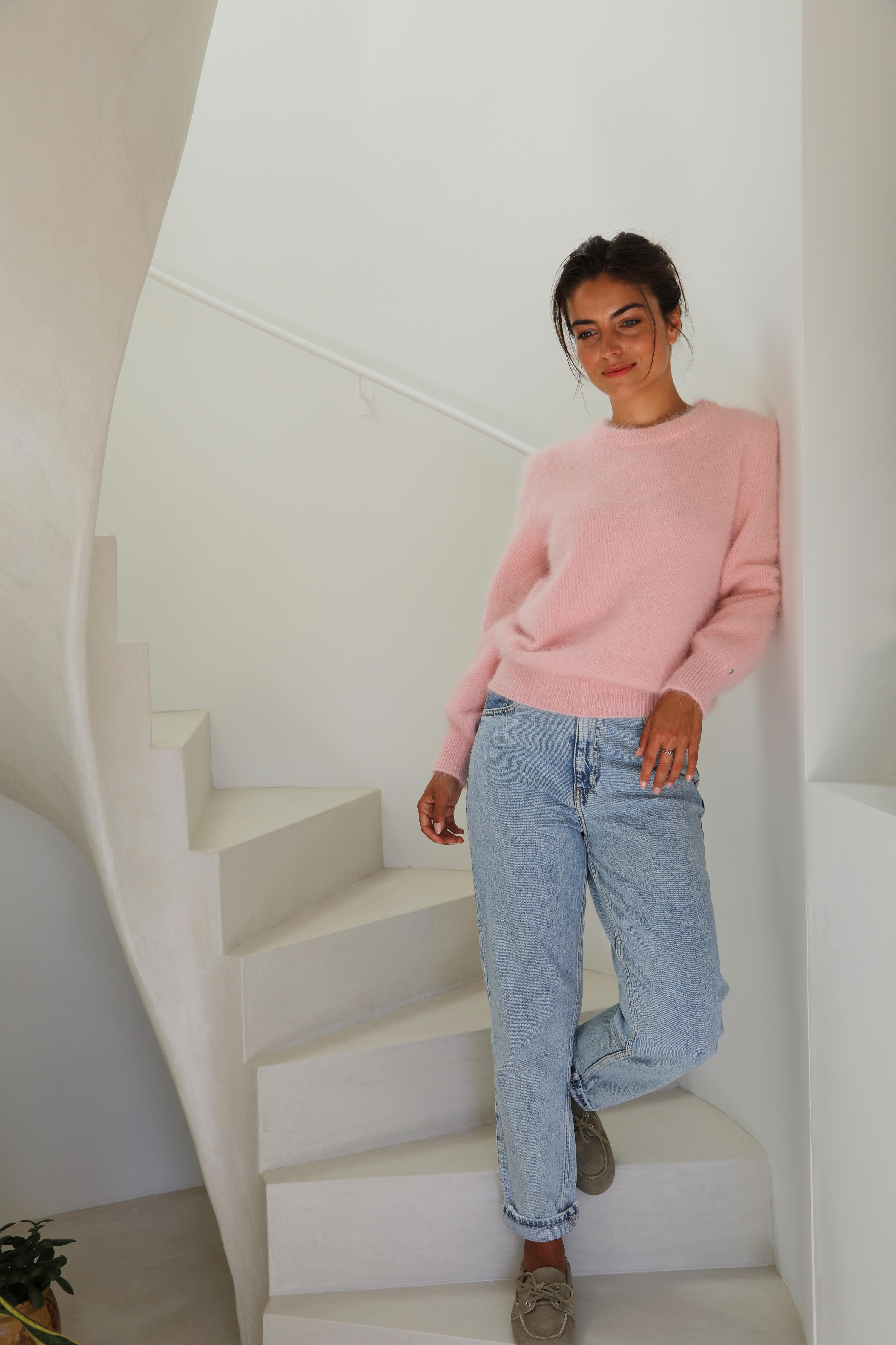 Annyblatt Tina maglione girocollo donna taglia S cipria