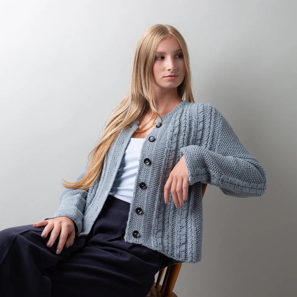 Pascuali Moss Twist Cardigan schema maglia ai ferri