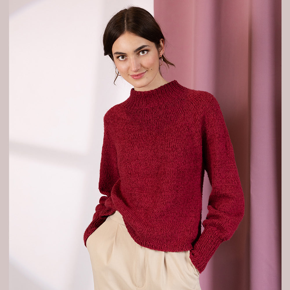 Pascuali Rana Pullover schema maglia collo alto top down