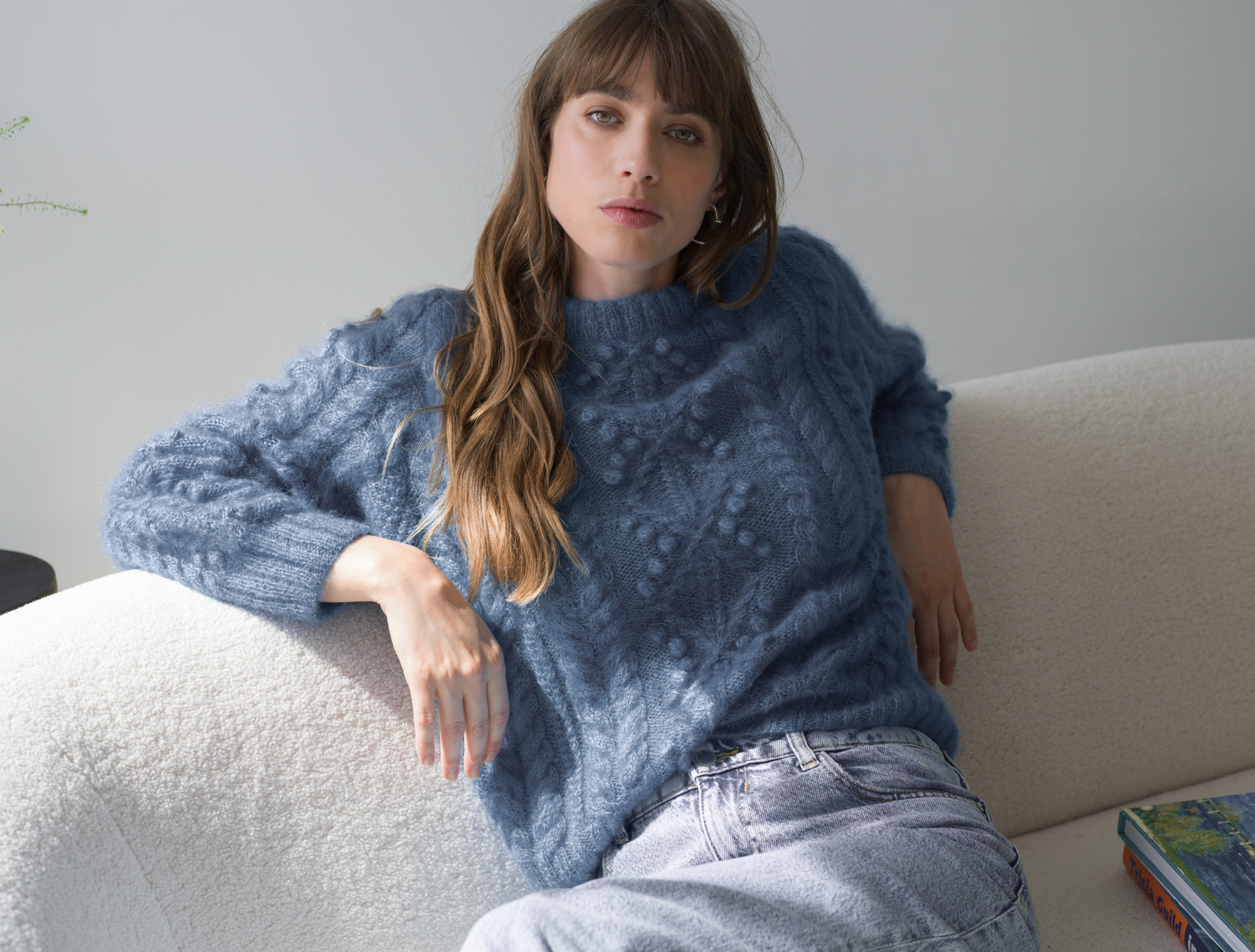 Anny Blatt Alyson kit maglia trecce mohair M