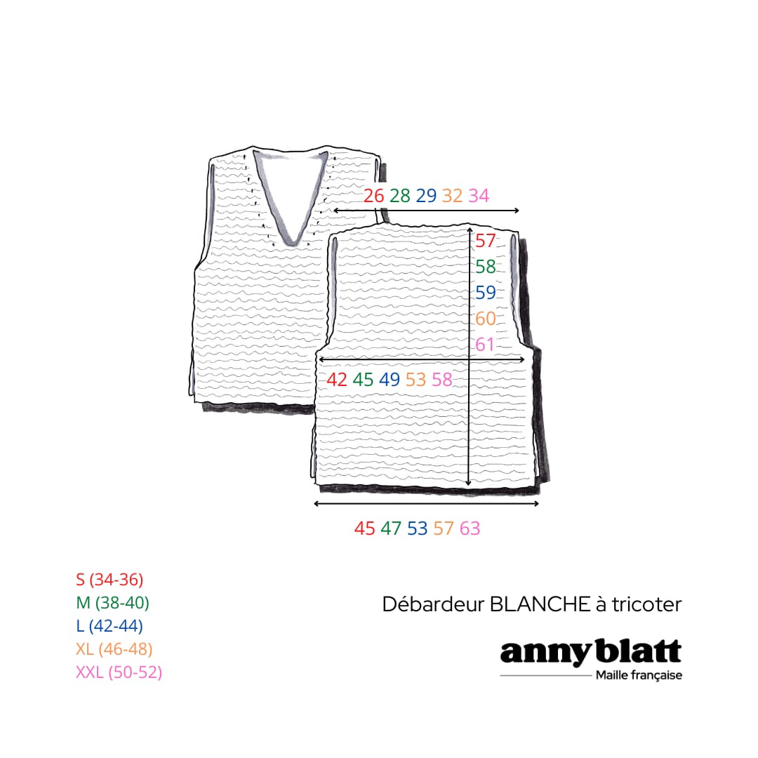 Annyblatt Blanche kit top cotone Riviera bianco ferri 5