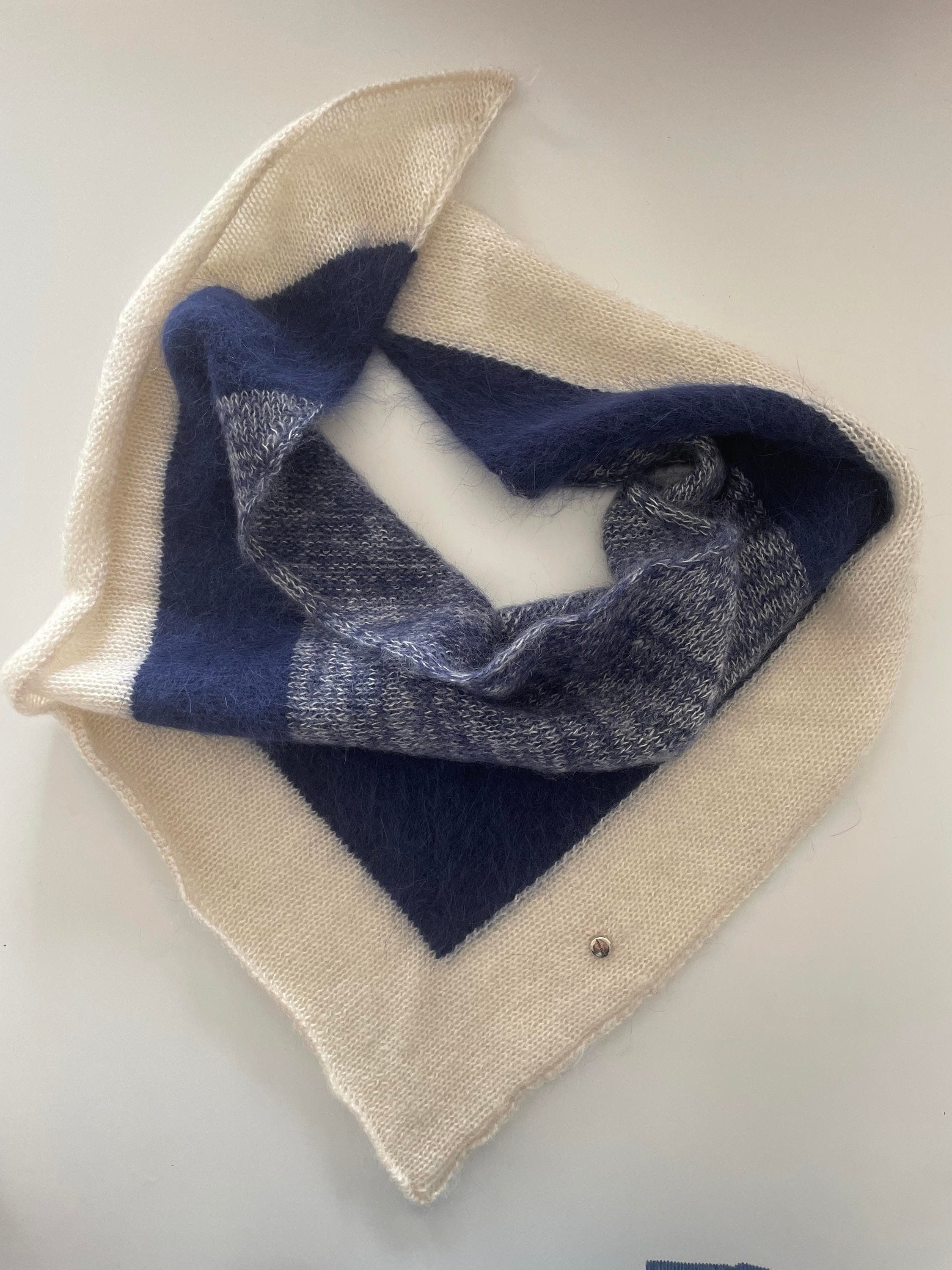 Anny Blatt Bandana kit maglia menta mohair e seta