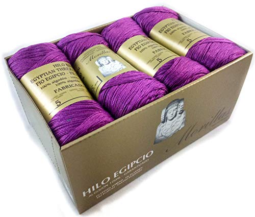 Morillas Zepelines Ne 5/2 cotone perlato viola 15 x8 tinta unita