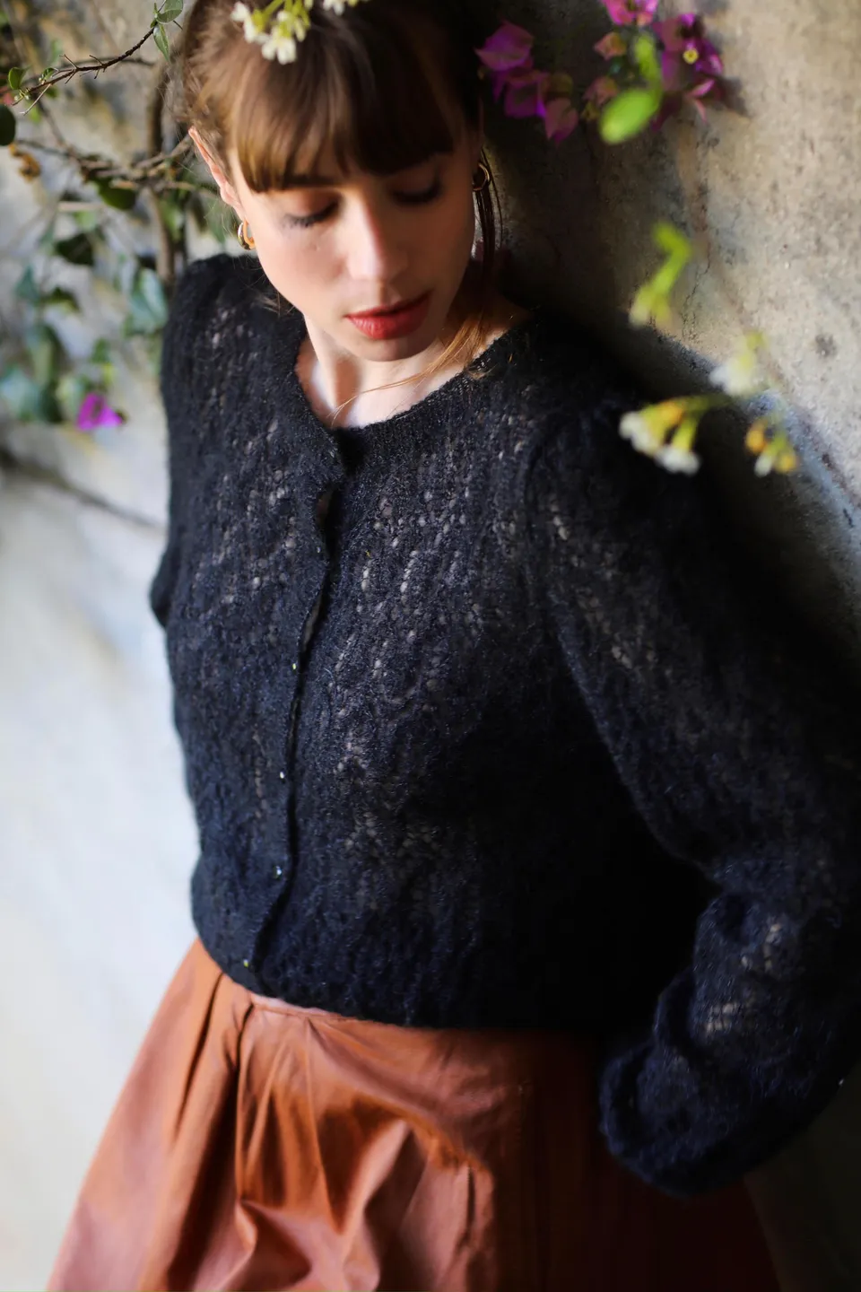 Annyblatt Cesaria cardigan kit maglia nero taglia M