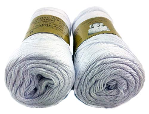 Morillas Zepelines Ne 5/2 filo cotone perlé bianco punto blu 2x85 g