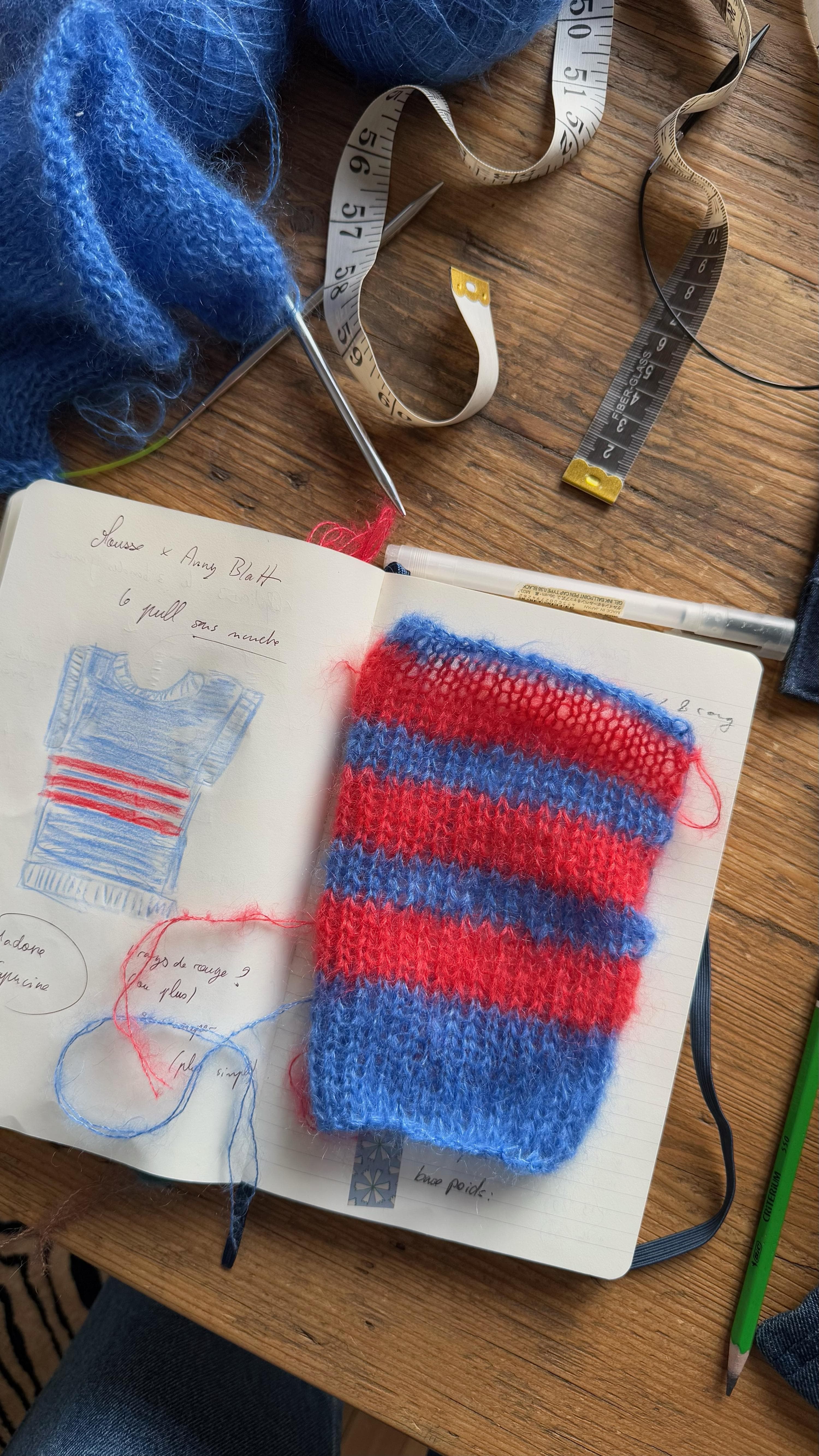 Anny Blatt François kit top mohair righe M