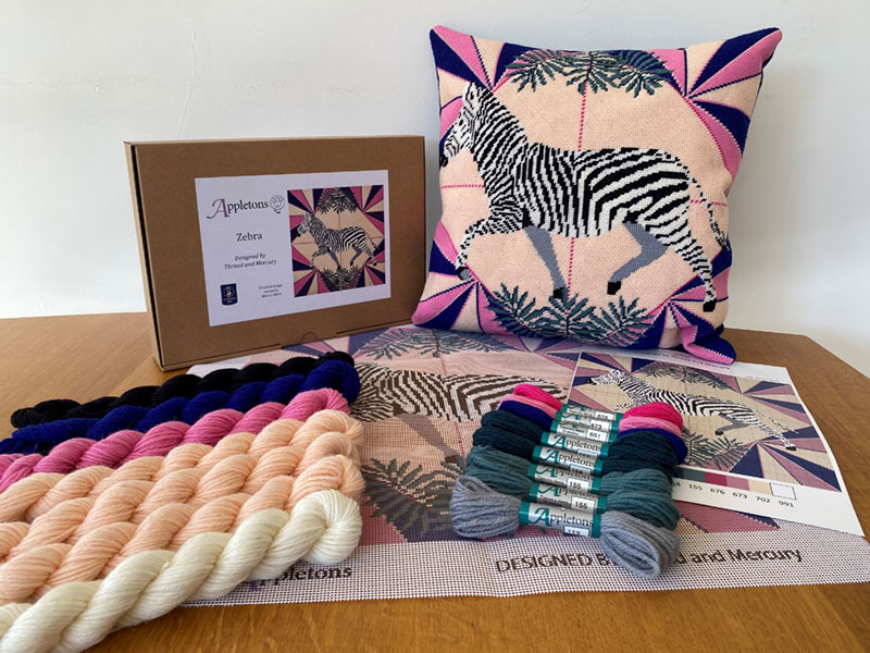 Appleton Zebra kit arazzo Vibrant Colourway lana