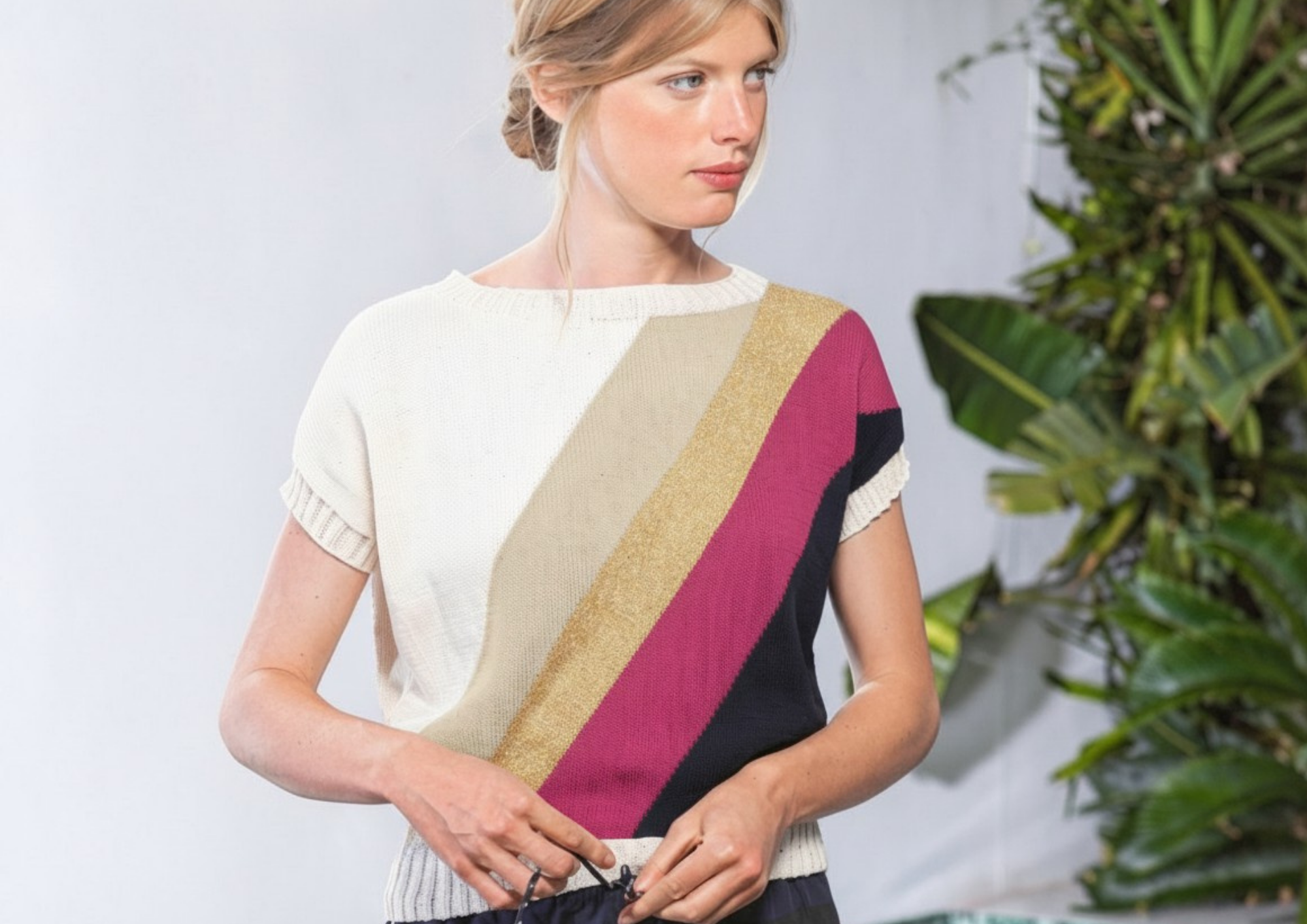 Anny Blatt Ashley kit maglia top taglia M cotone estivo