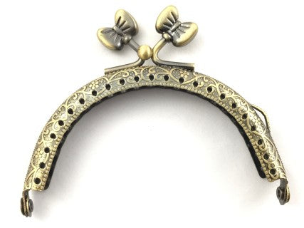 Il Filo di Arianna Clic Clac Cuore chiusura borsa 8,5 cm argento