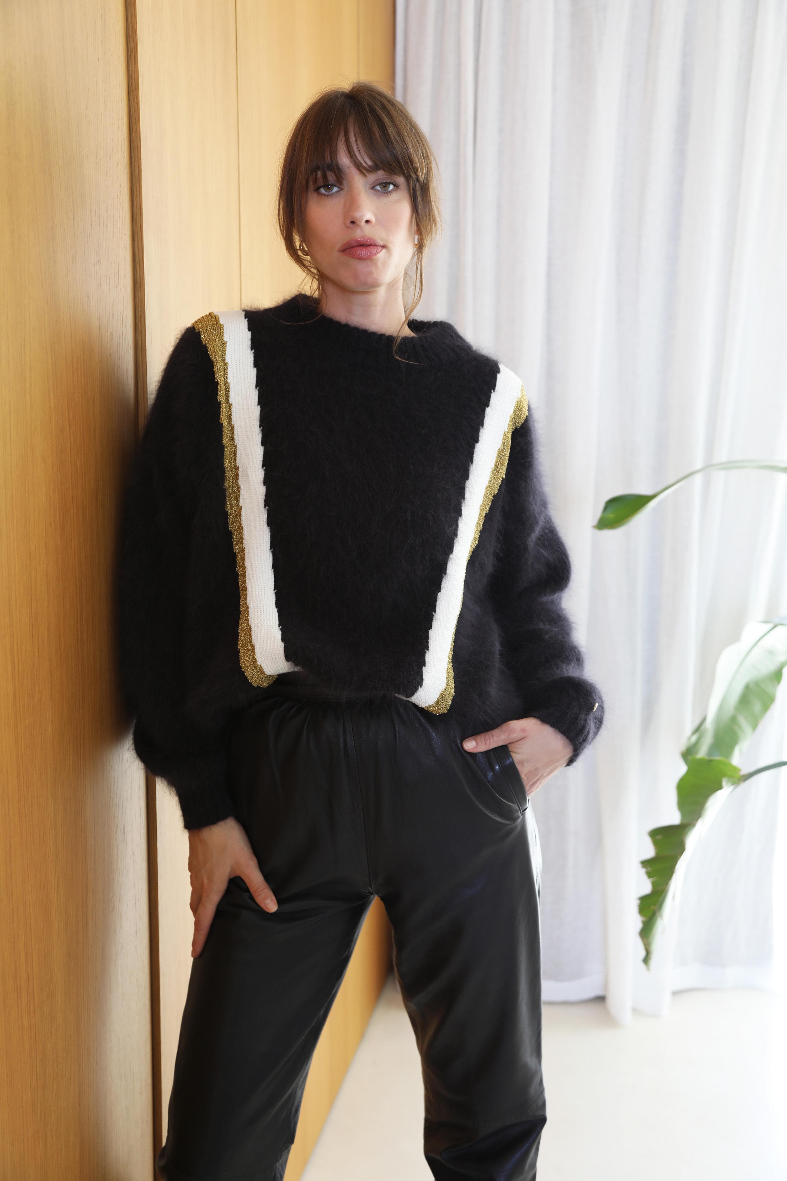 Anny Blatt Serena Kit Maglia Angora Nero