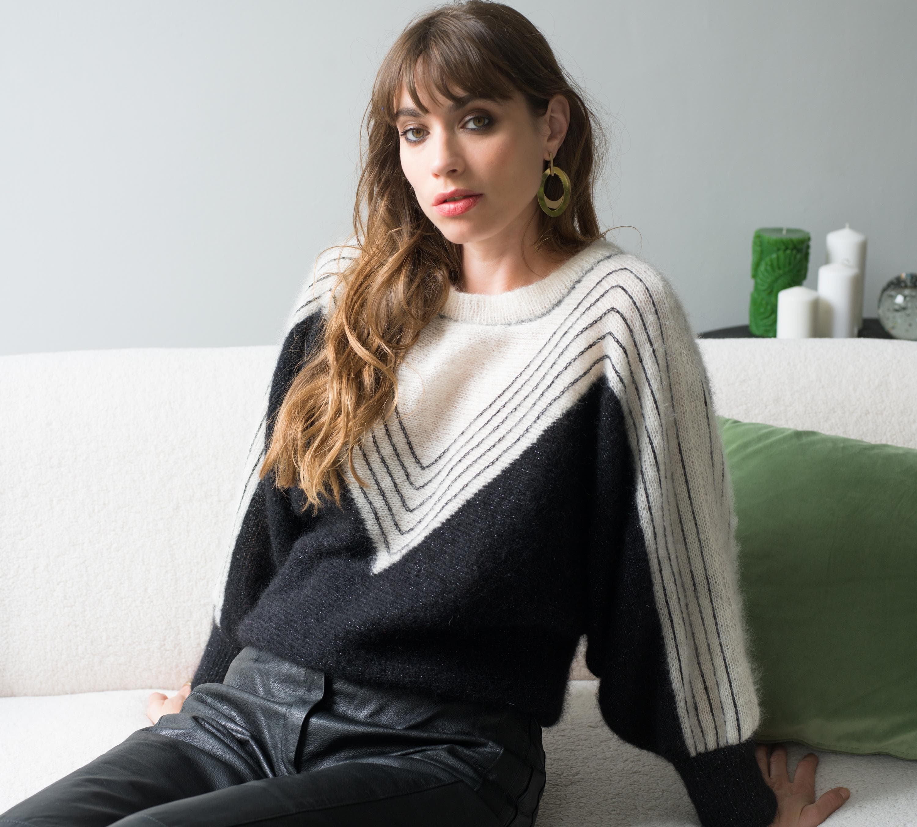 Annyblatt Cyclone kit maglia pull intarsia mohair