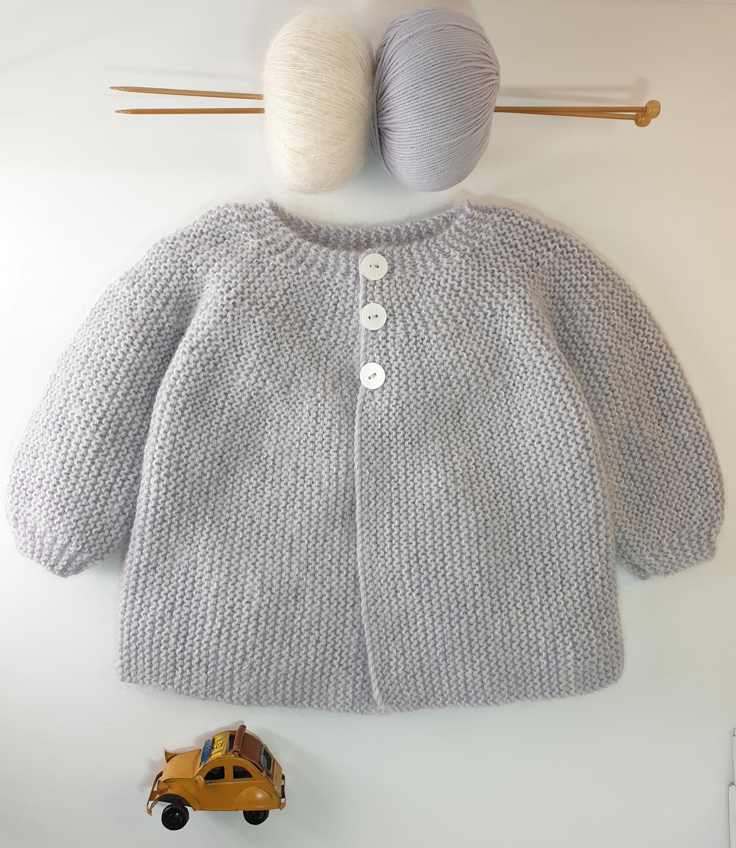 Annyblatt Acacia cappotto neonato kit maglia taglia 1 perla