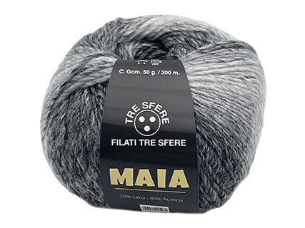 Il Filo di Arianna Maia filato verde-lilla 50 g irrestringibile