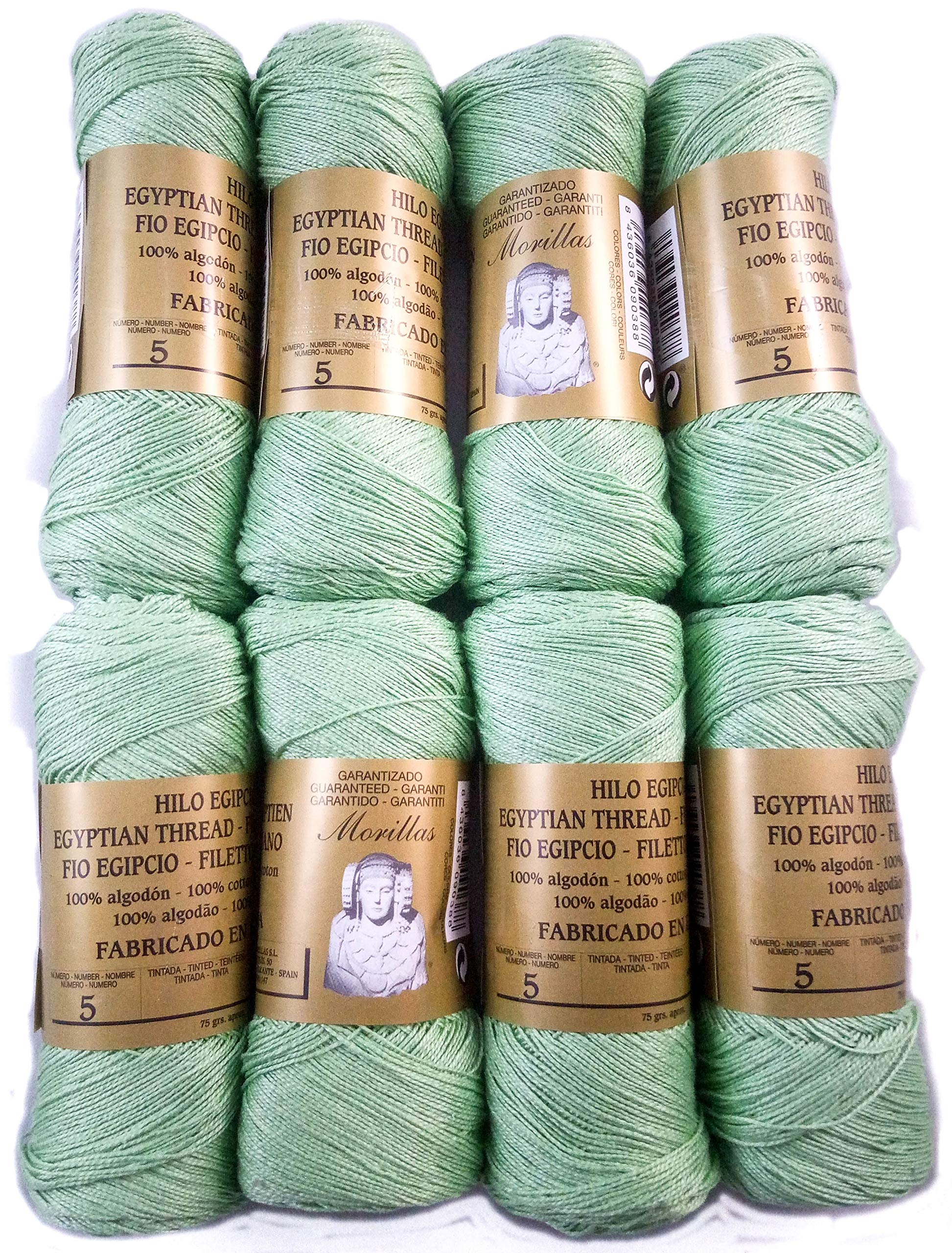 Morillas Zepelines Ne 5/2 filo di cotone verde 1 x8 mercerizzato