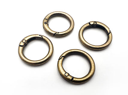Il Filo di Arianna moschettone anello ventaglio 20mm nichel 4pz