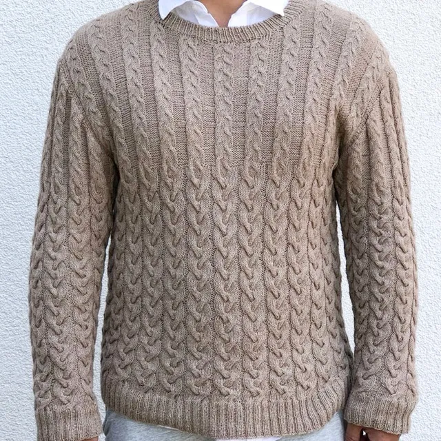Pascuali Desierto Sweater schema maglia maglione uomo trecce