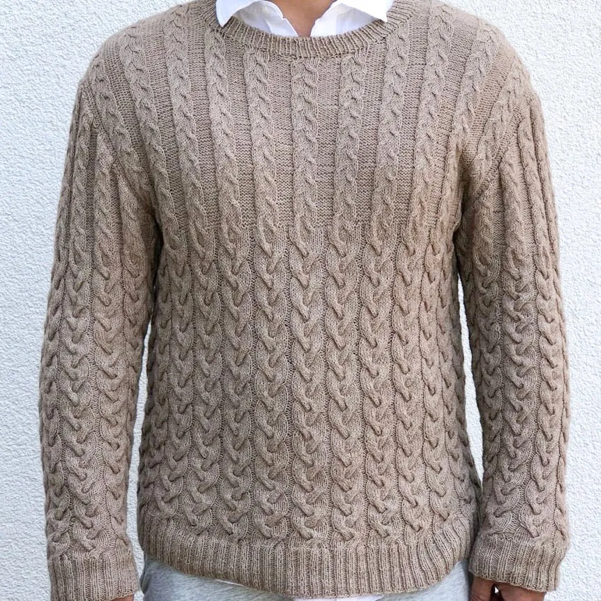 Pascuali Desierto Sweater schema maglia maglione uomo trecce