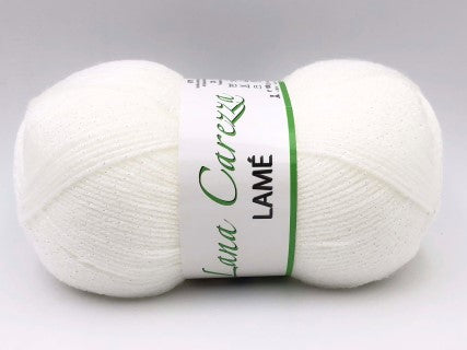 Il Filo di Arianna Carezza Lame filato acrilico bianco 100g