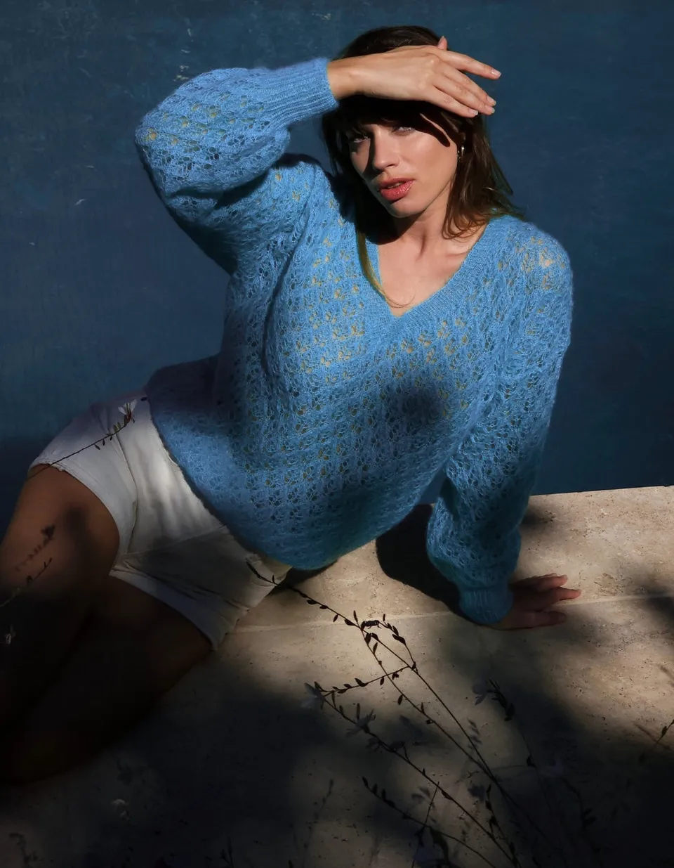 Anny Blatt Faustine pull kit maglia S madone mohair