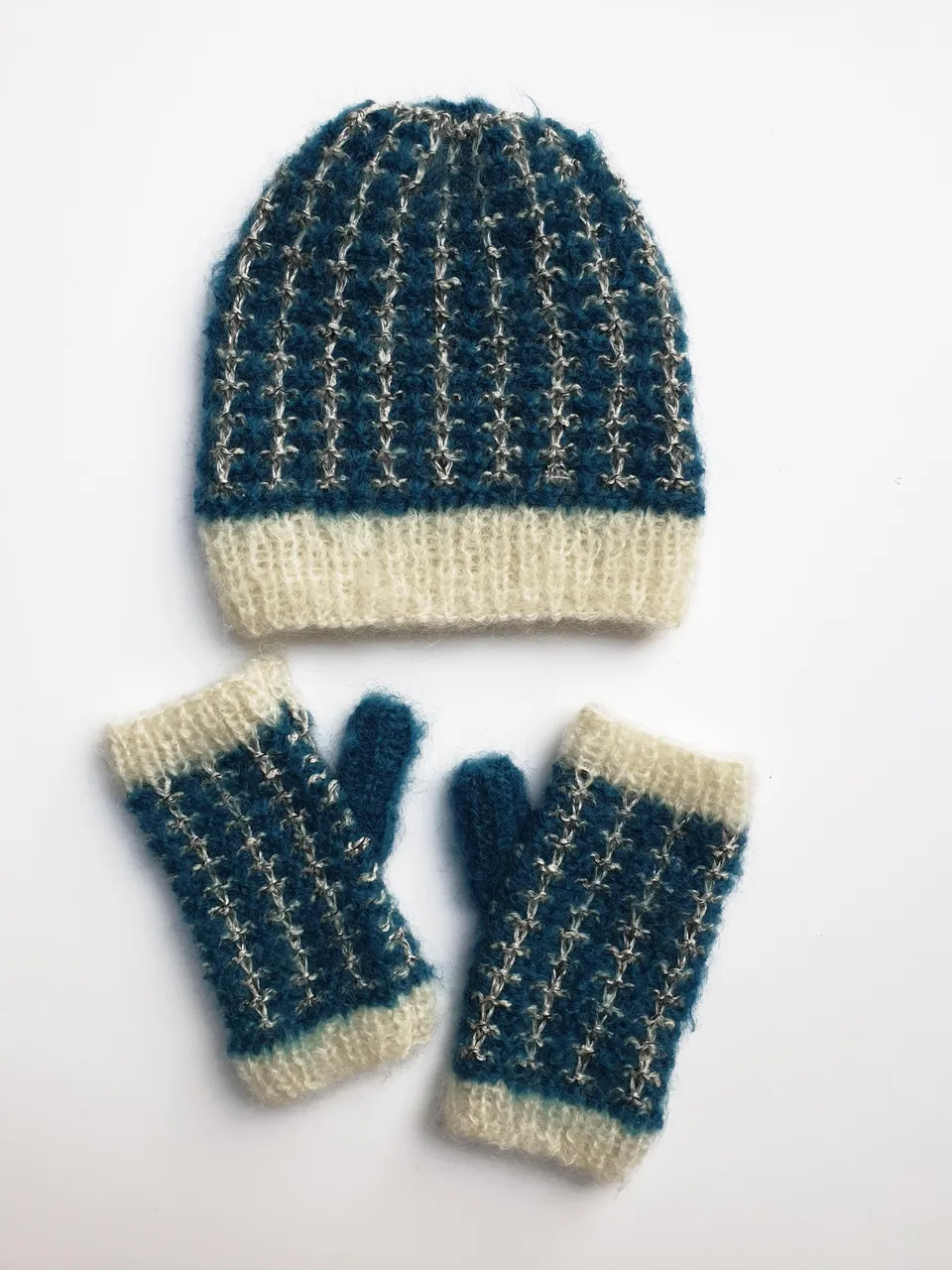 Annyblatt Chamonix cappello e muffole kit maglia mohair