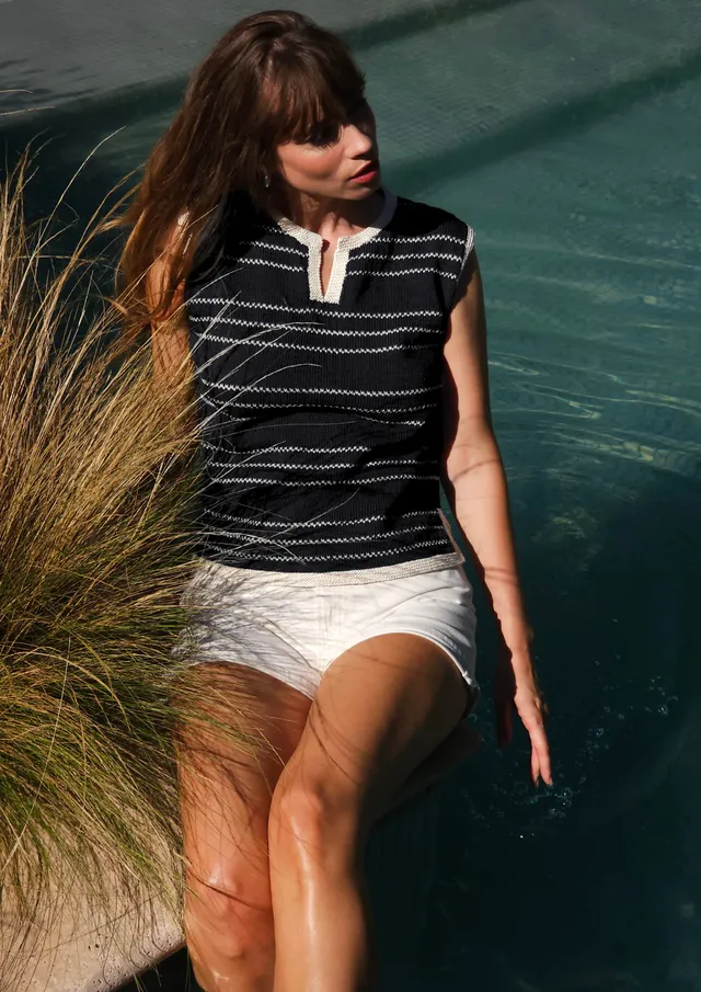 Anny Blatt Angèle kit top maglia cotone estivo