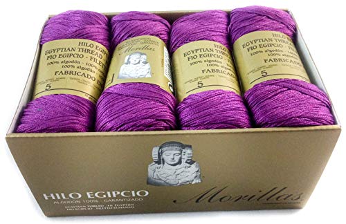 Morillas Zepelines Ne 5/2 cotone perlato viola 15 x8 tinta unita