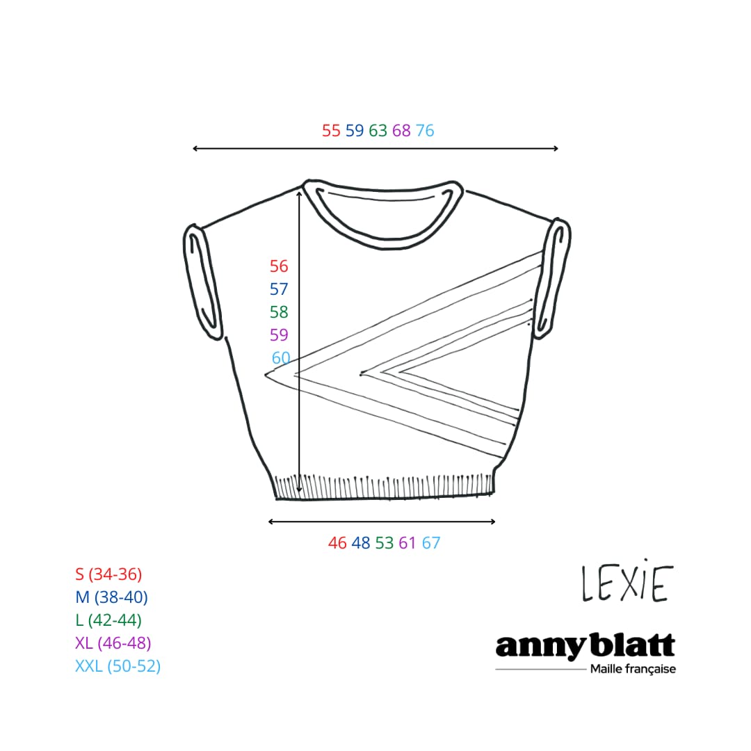 Anny Blatt Lexie kit top cotone Océan taglia M