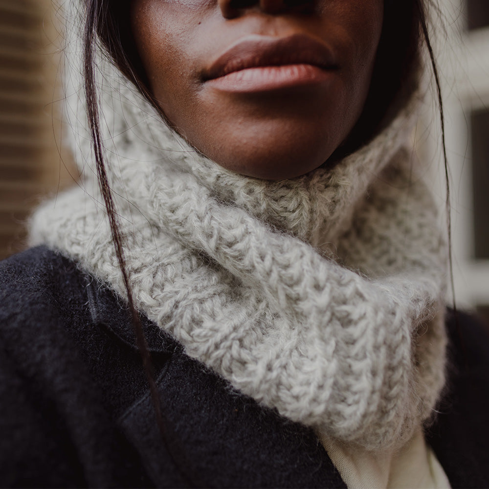 Pascuali Wenu schema maglia balaclava brioche alpaca