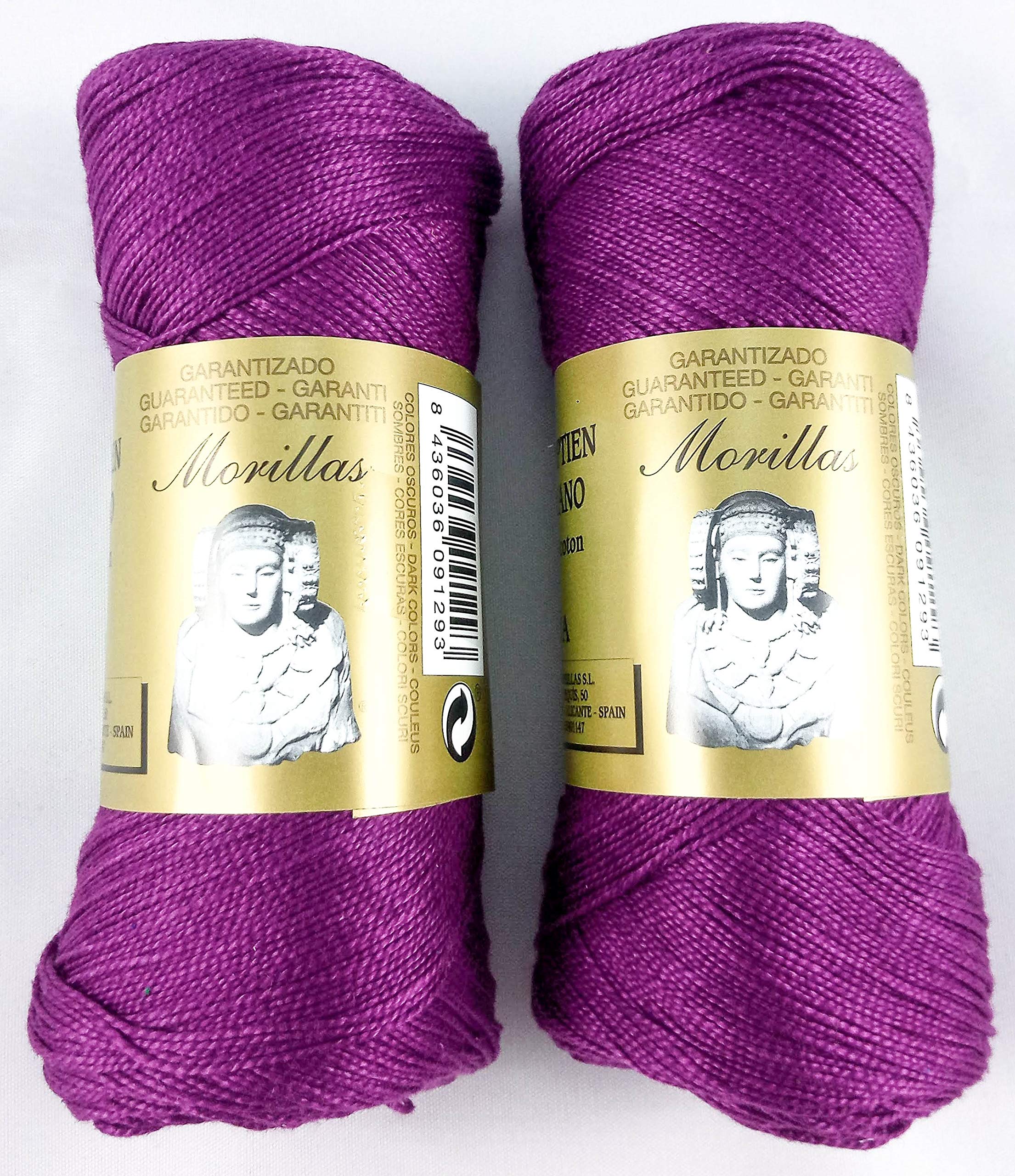 Morillas Zepelines Ne 8/2 filo cotone perlato viola 15 2pz