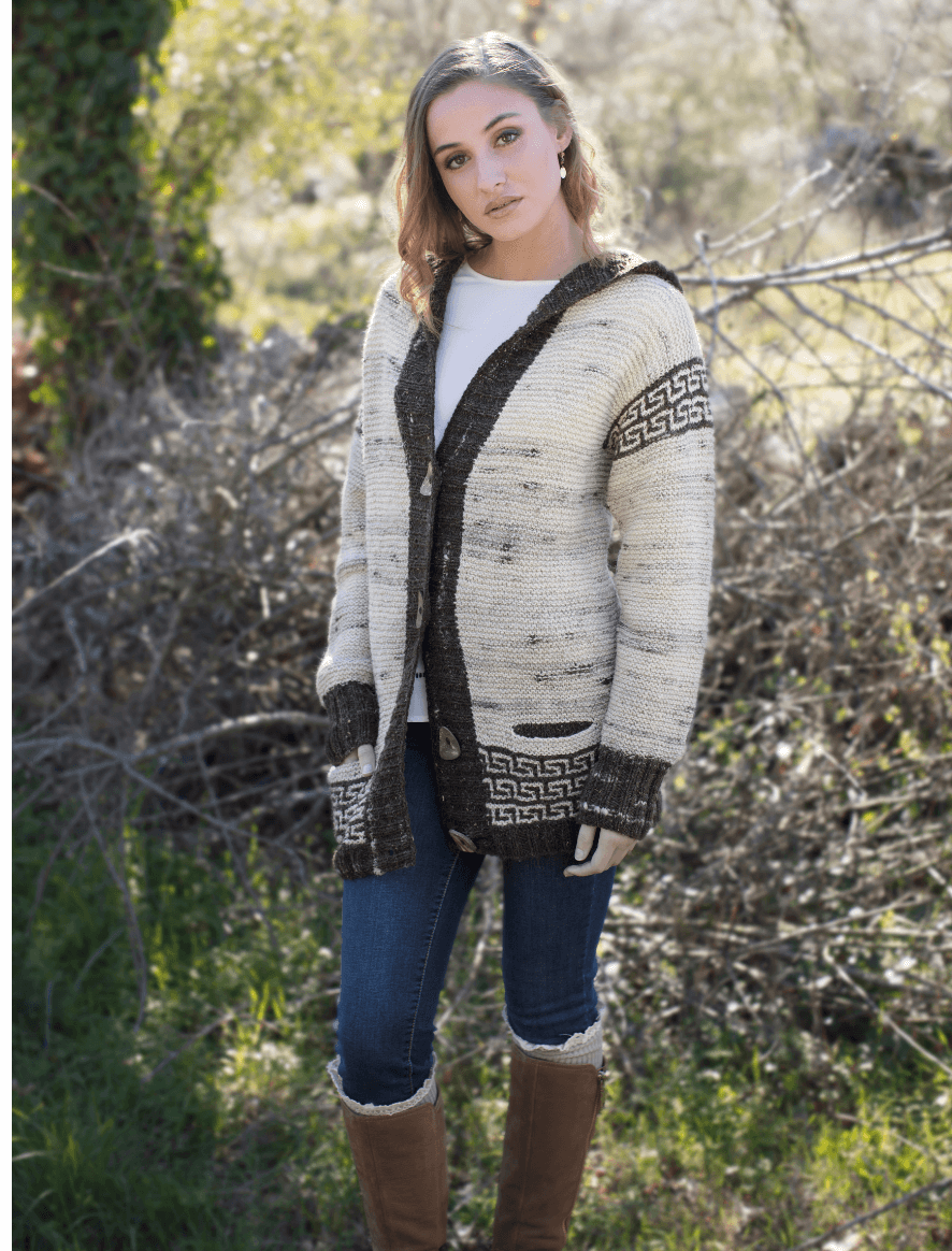 Rosarios4 208 Casaco Pastor schema cardigan donna