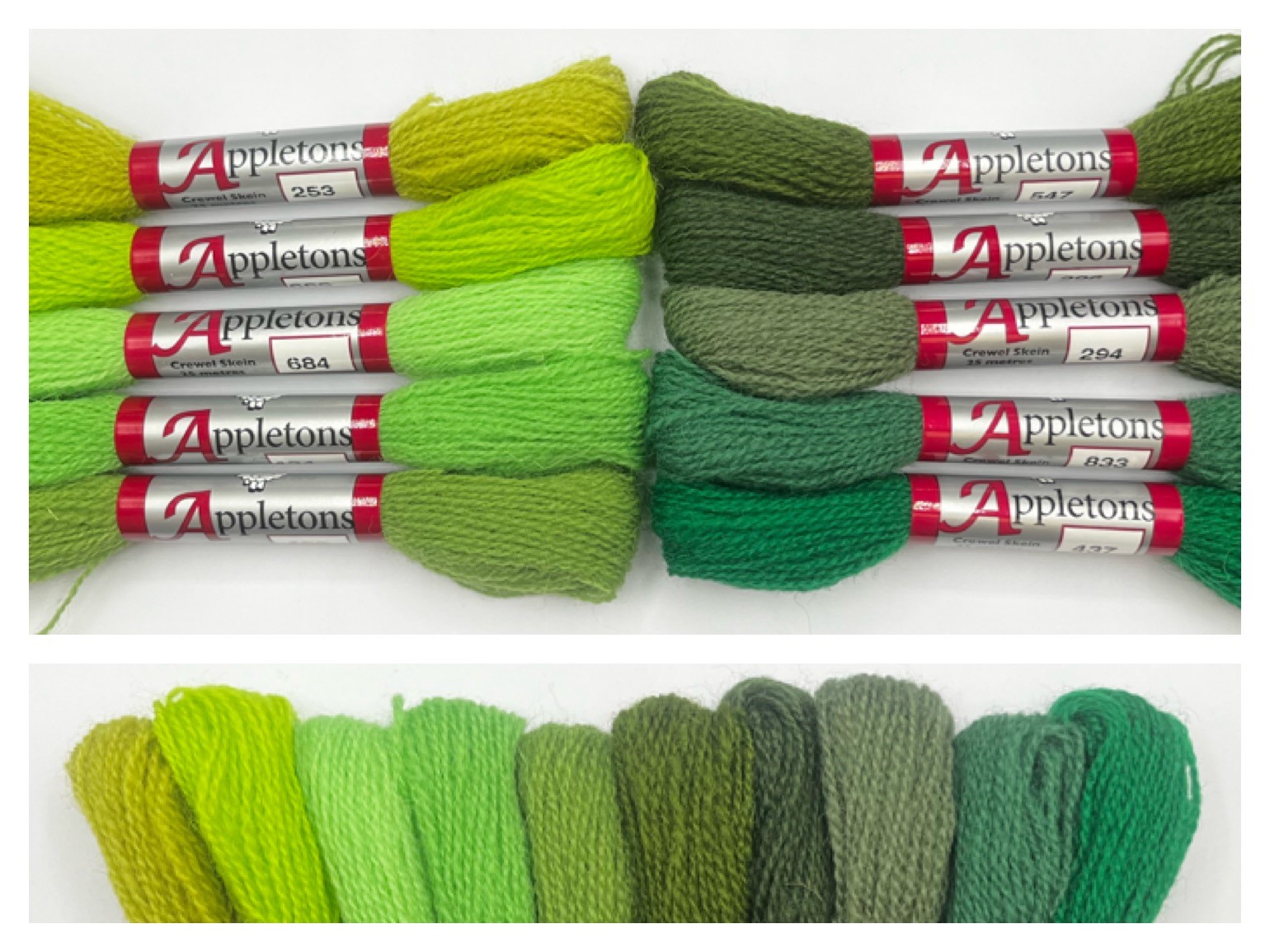 Appleton Crewel Greens lana crewel selezione verdi 2 capi