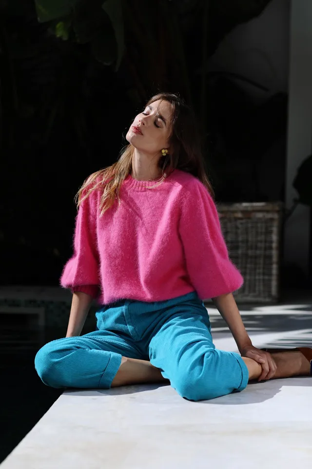 Anny Blatt Alix kit maglia angora taglia S color gioia