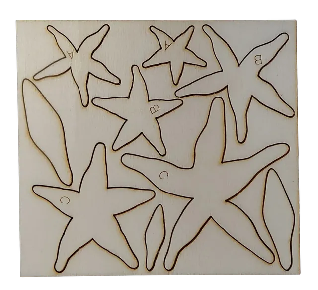 Il Filo di Arianna SFL263 Stella Alpina Sagome Legno