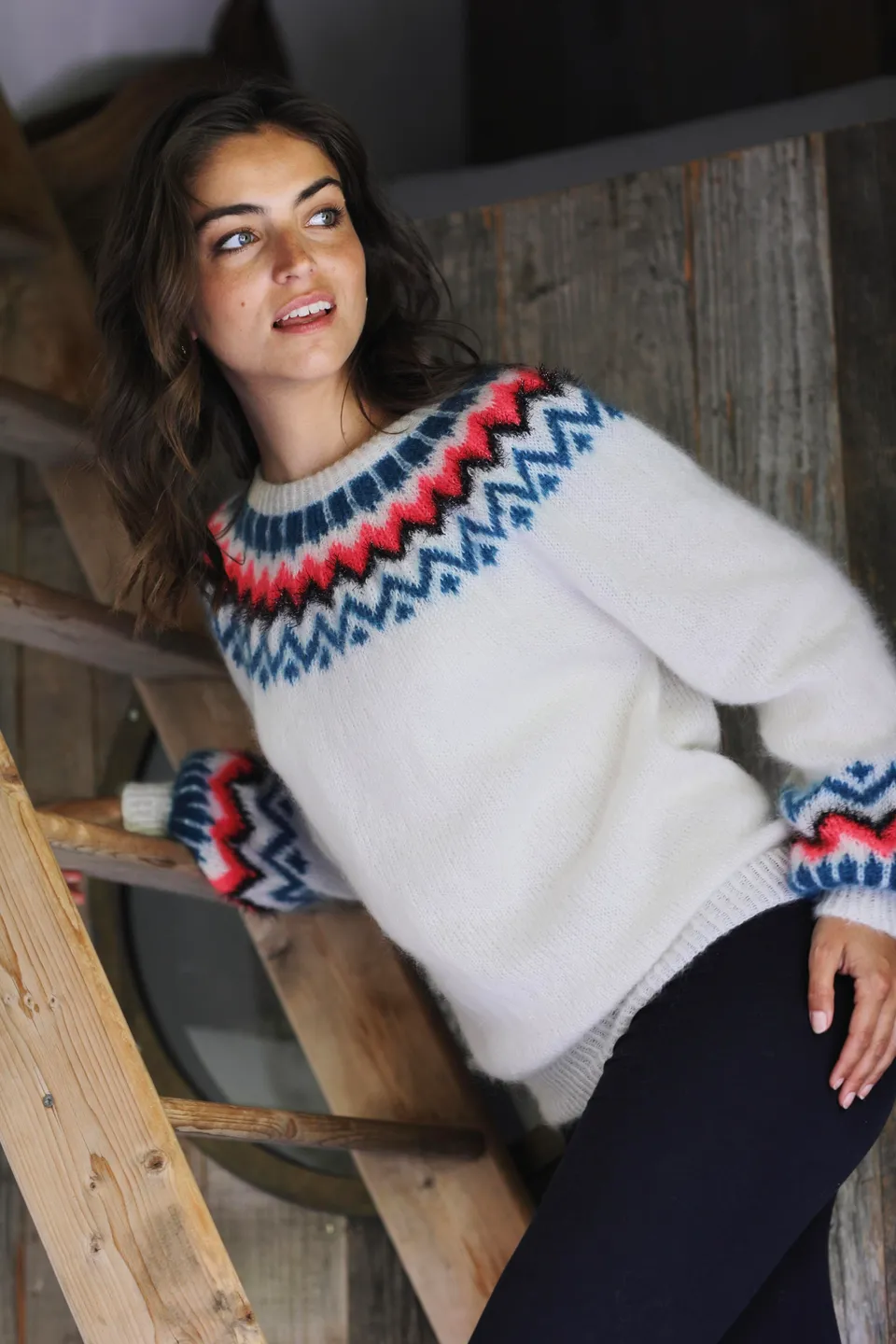 Annyblatt Bahia kit maglia pull jacquard mohair