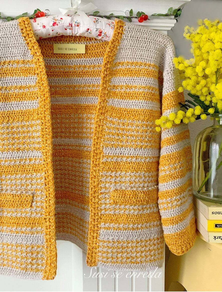 Rosarios4 255 Carmen schema cardigan donna