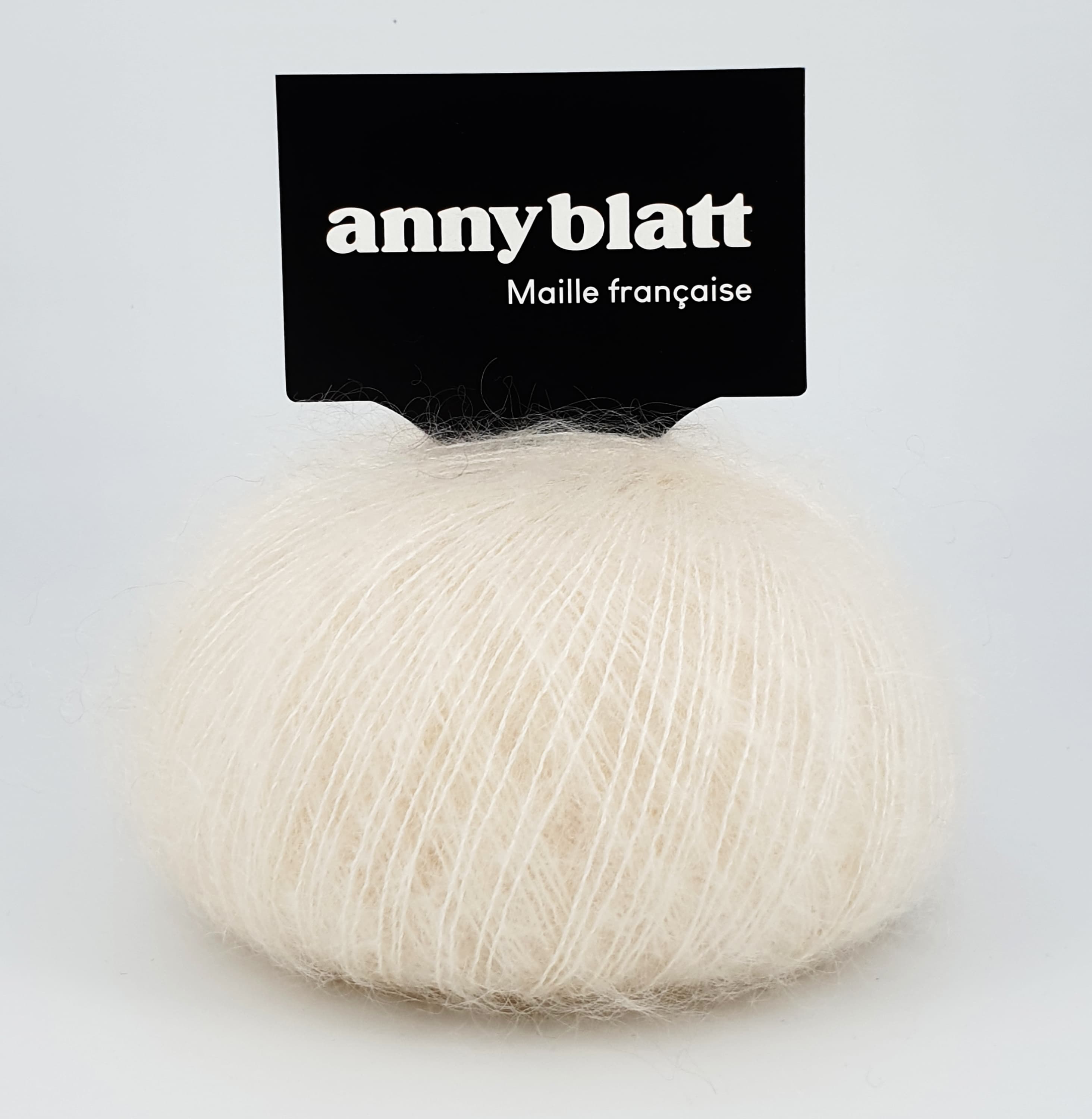 Annyblatt Eva kit pullover uncinetto mohair naturale neon
