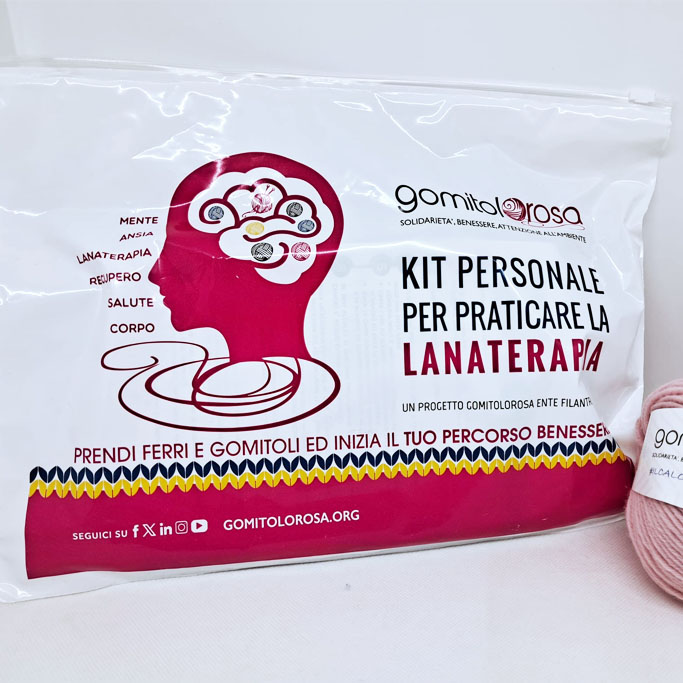 Gomitolorosa Lanaterapia Kit Sospeso da donare oncologia