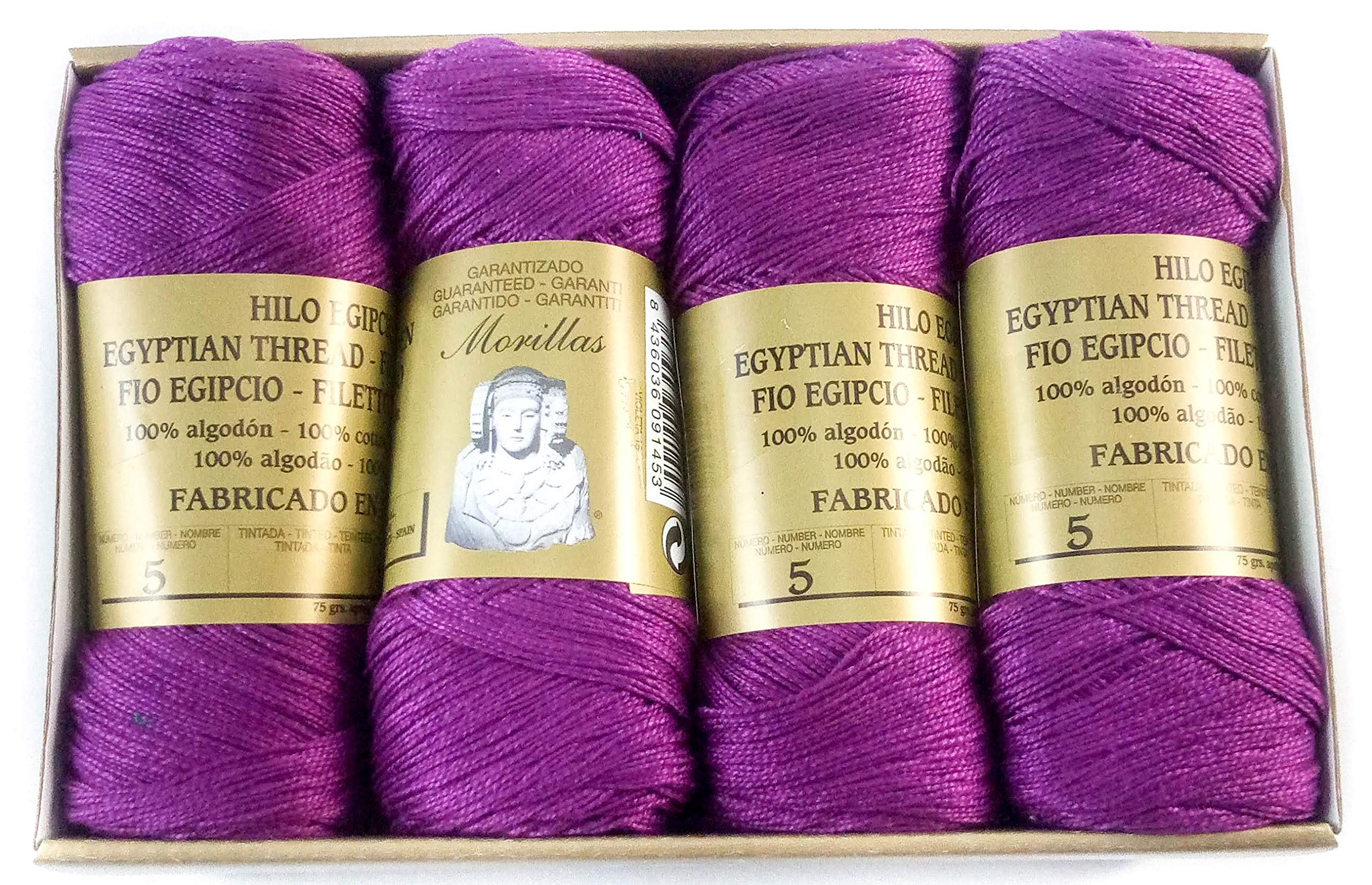 Morillas Zepelines Ne 5/2 cotone perlato viola 15 x8 tinta unita