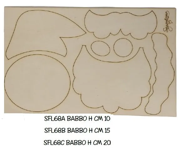 Il Filo di Arianna Formallegra Babbo SFL68C Legno Altezza 20 cm