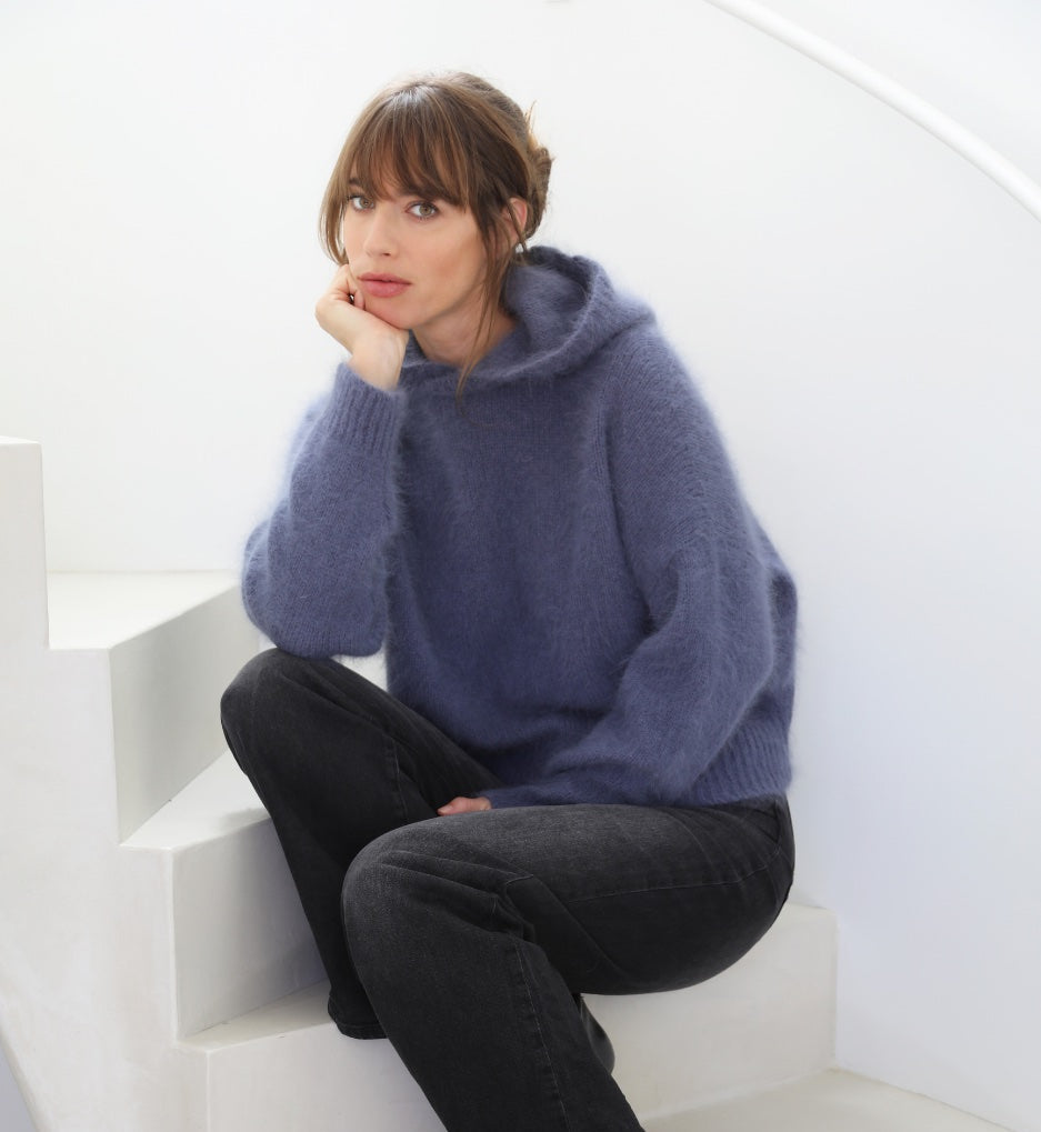 Annyblatt Pipa kit maglia felpa cappuccio angora