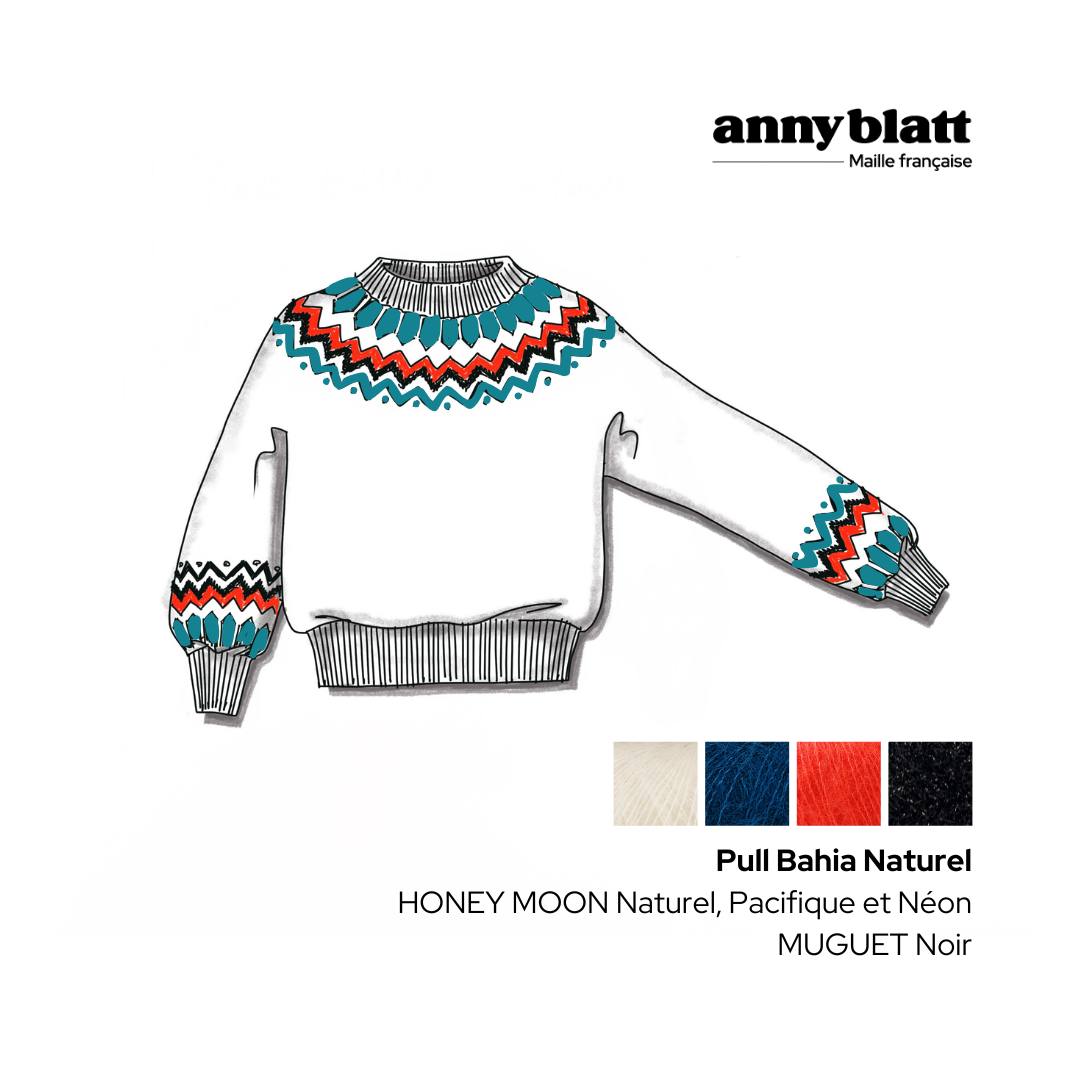 Annyblatt Bahia kit maglia pull jacquard mohair