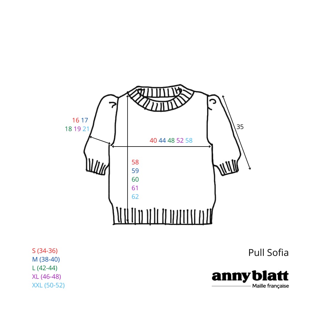 Annyblatt Sofia kit maglia mohair Naturale taglia S