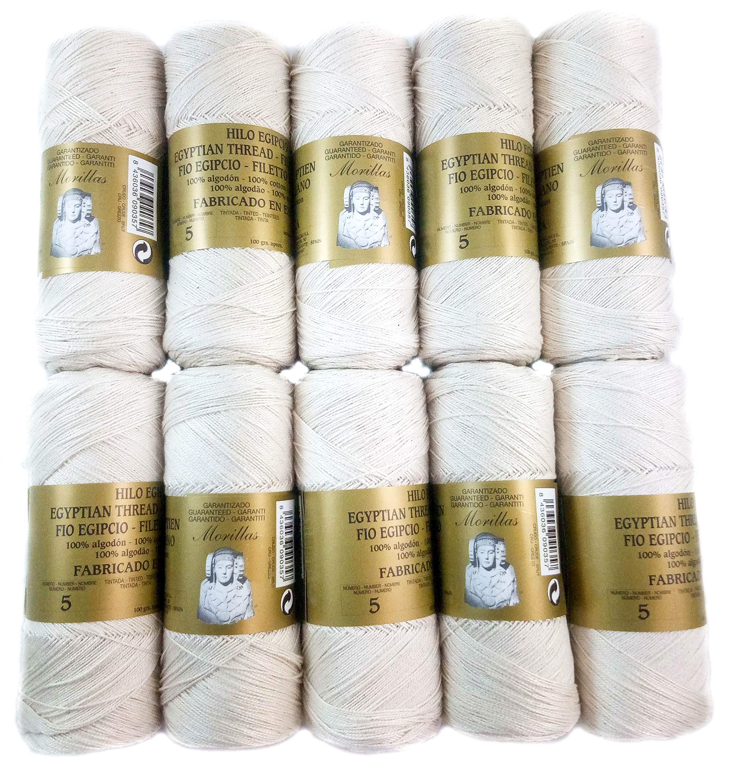 Morillas Zepelines Ne 5/2 filo cotone 10 gomitoli ecrù
