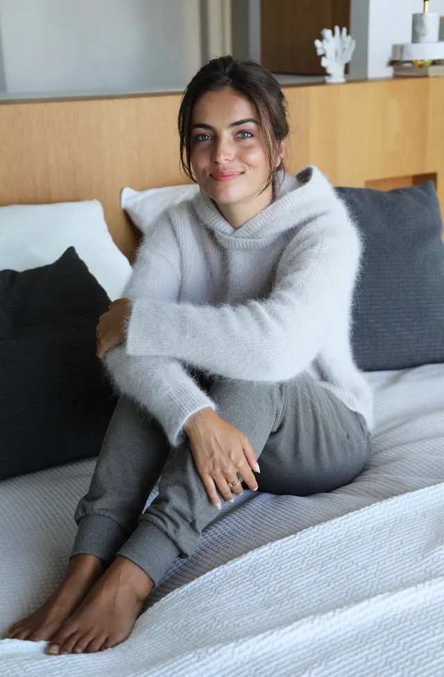 Annyblatt Pipa felpa cappuccio taglia S dune angora