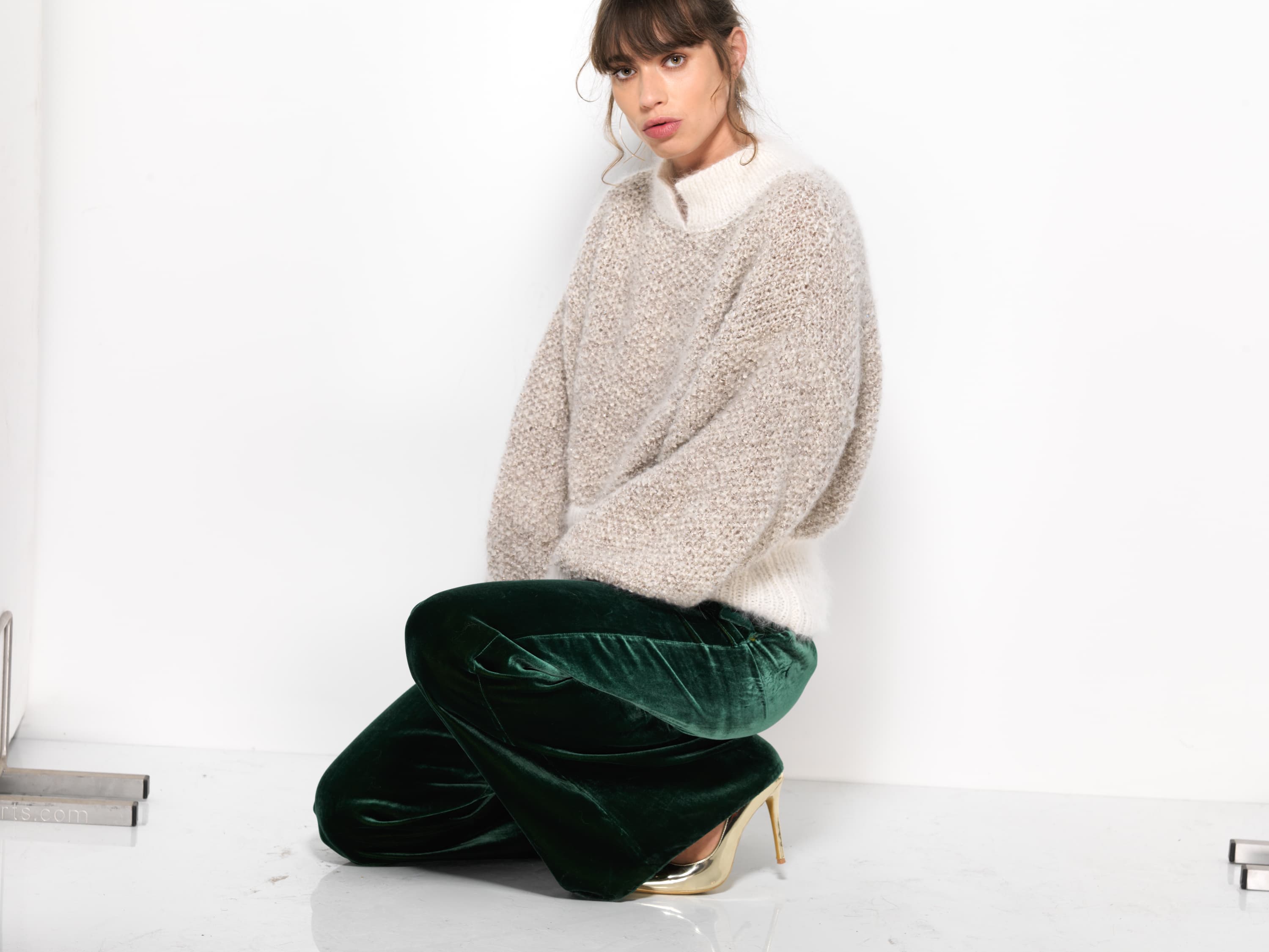 Annyblatt Becky kit maglia mohair punto riso