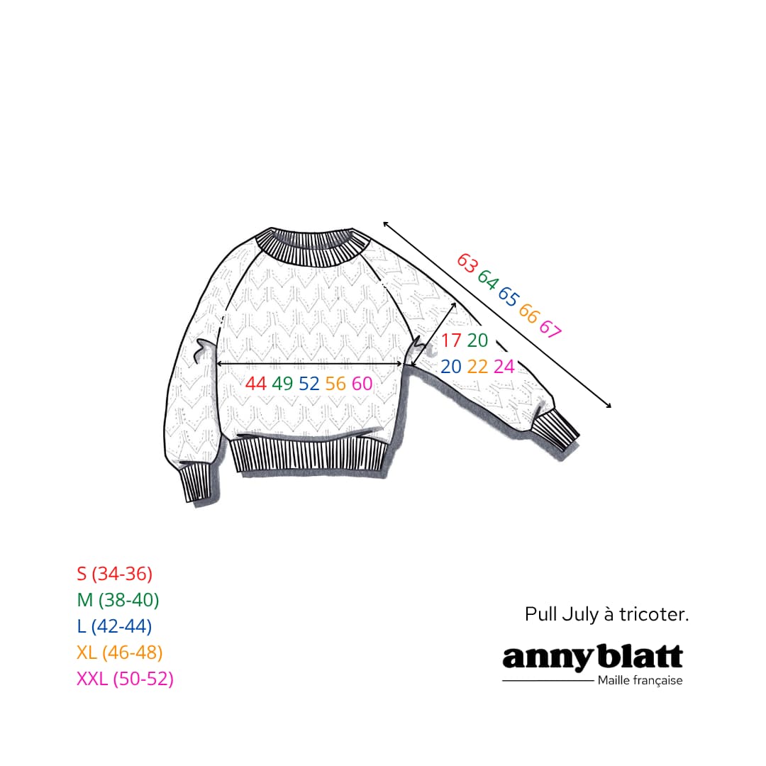 Annyblatt July pullover kit maglia mohair S confetto leggero