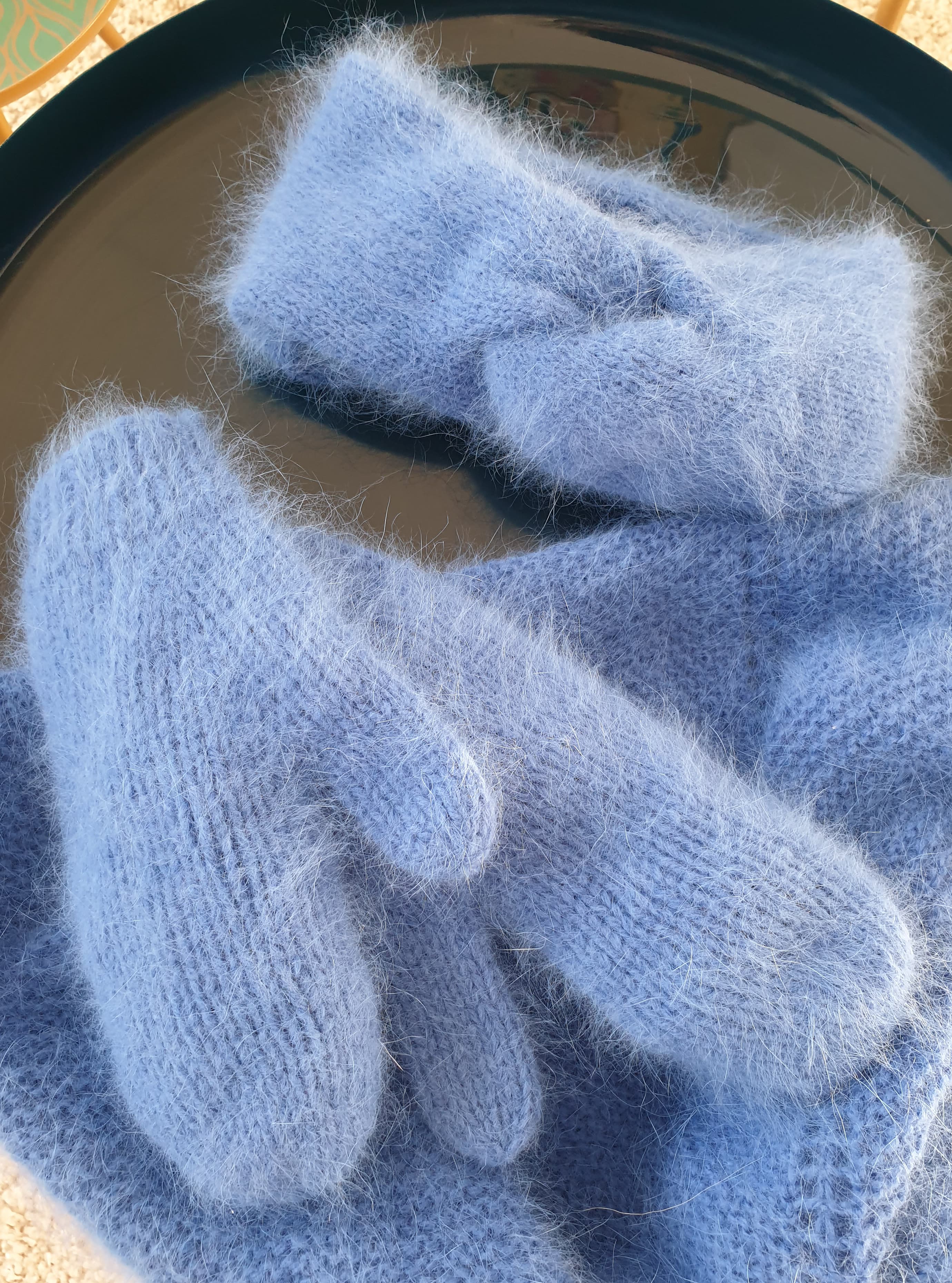 Annyblatt Tignes kit maglia angora fascia e muffole
