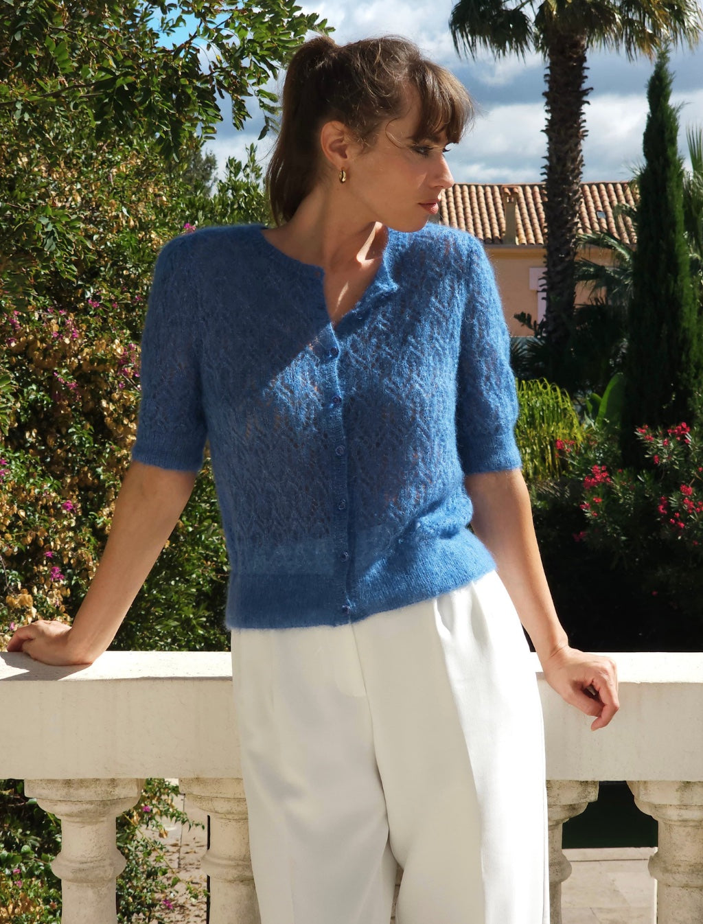 Anny Blatt Emmi cardigan kit maglia mohair seta
