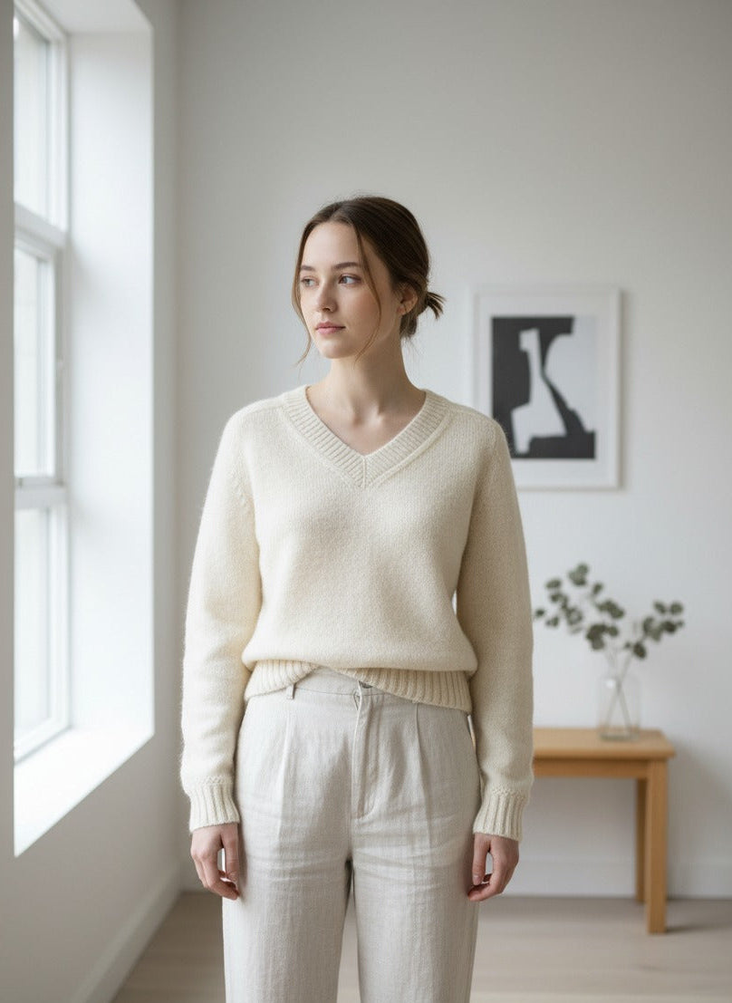 Annyblatt Pull Amael kit maglia scollo V merinos taglia M
